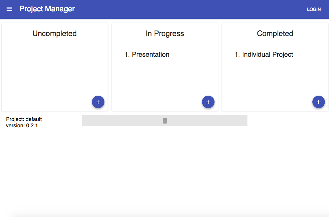 Project Manager Screen Shot